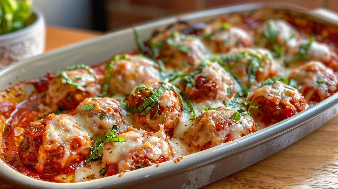 Saftige überbackene Hackbällchen mit Mozzarella – Einfaches Rezept zum Nachkochen