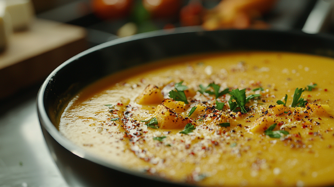 Herbstliche Kürbissuppe mit Kokosmilch – Einfaches Rezept zum Nachkochen