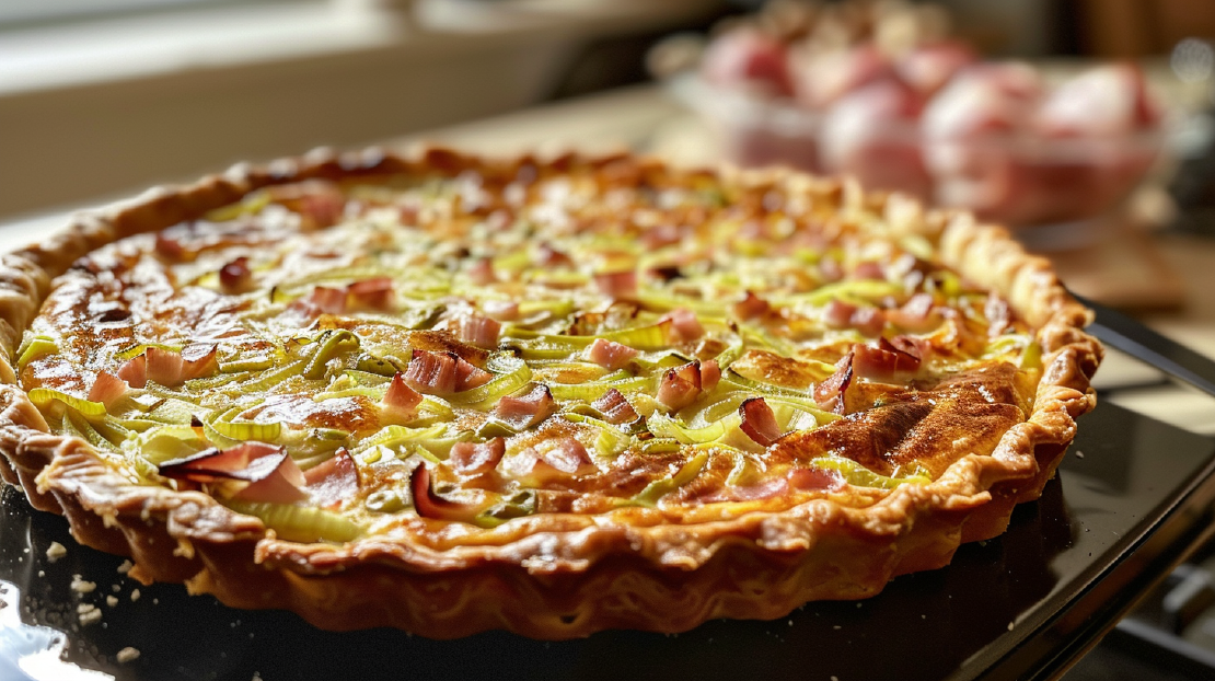 Schnelle und leckere Lauch Quiche mit Schinken – einfaches Rezept für Genießer
