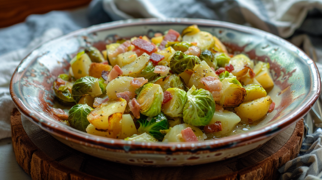 Herzhafter Rosenkohleintopf mit Speck und Kartoffeln – Ein Winterhighlight