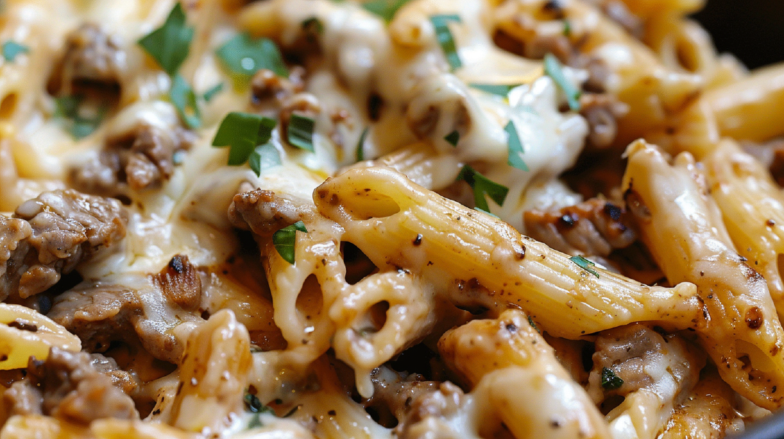 Herzhafte Philly Cheesesteak Pasta: Der perfekte Familiengenuss in nur 30 Minuten